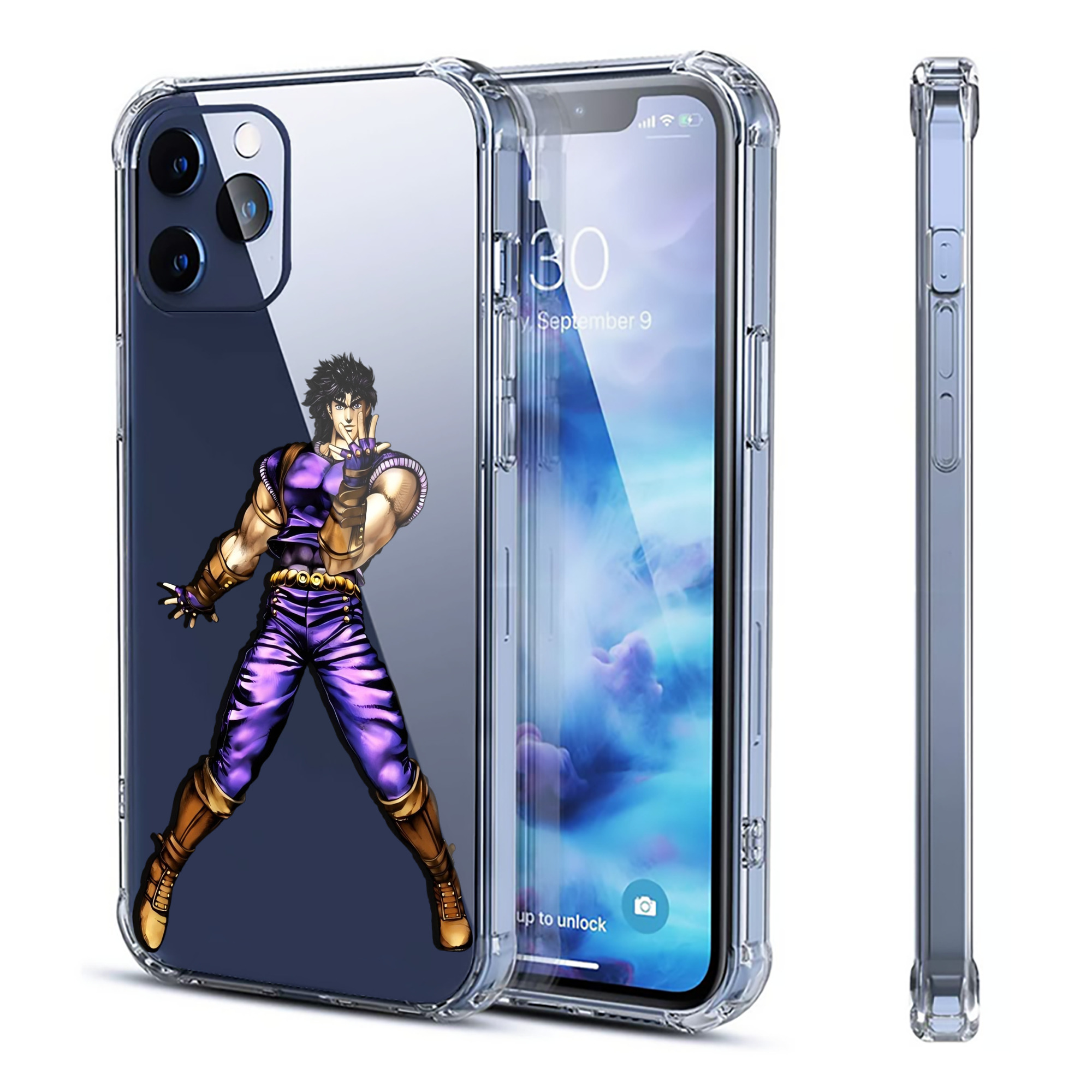 （画像用） ジョジョの奇妙な冒険 /ジョナサン?ジョースター JoJo's Bizarre Adventure Jonathan Joestar 【iPhone 12シリーズ対応】透明スマホケース（クリアソフトケース）